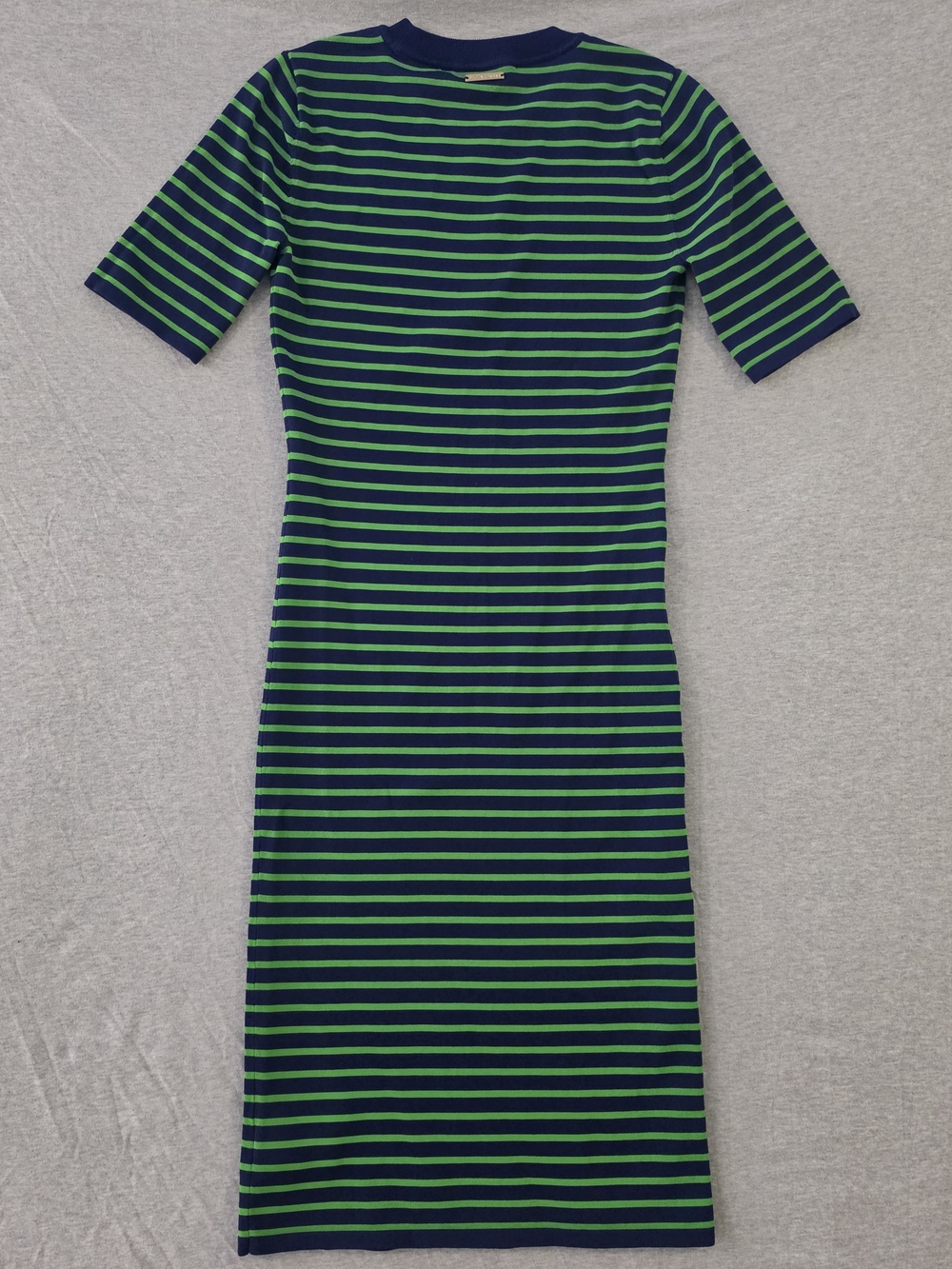 MICHAEL Michael Kors Navy & Green Striped Short-Sleeve Midi Dress - Picture 6 of 7